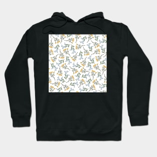 Blue and yellow flowers Hoodie